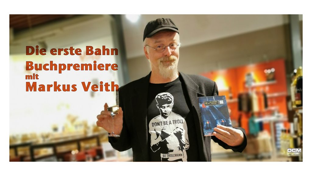 Markus Veith vor der Buchbremiere mit seinem Buch „Die erste Bahn“
