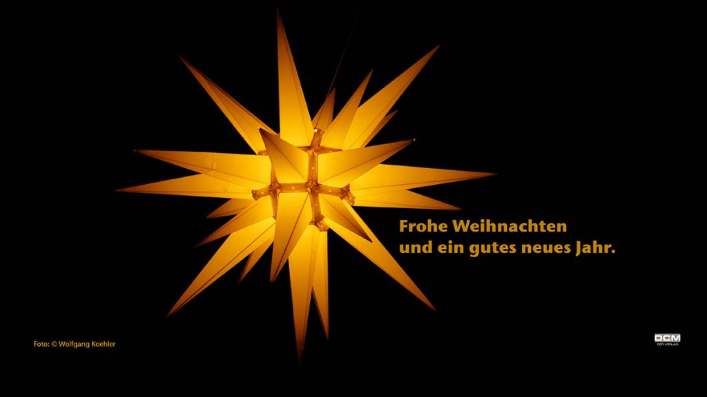 Frohe Weihnachten und ein gutes neues Jahr.