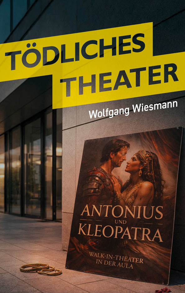 Tödliches Theater, Buchcover des Krimis von Wolgang Wiesmann. In Vorbereitung.